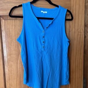 Maurices Vibrant Blue Buttoned Tank Top